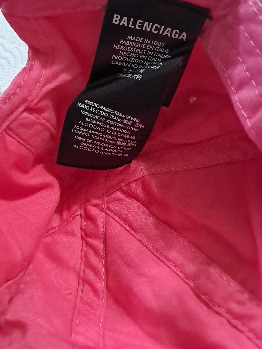 Balenciaga Pink Logo Baseball Cap - Picture 7 of 8